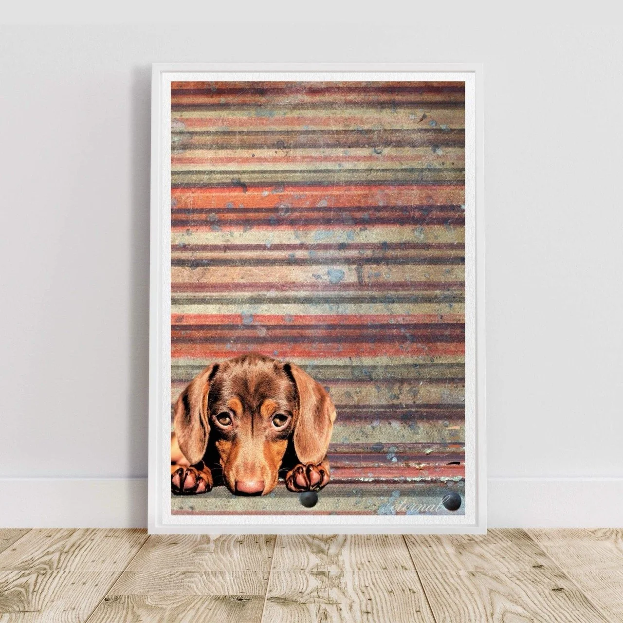 white framed dachshund print A10025 Large cnr.jpeg