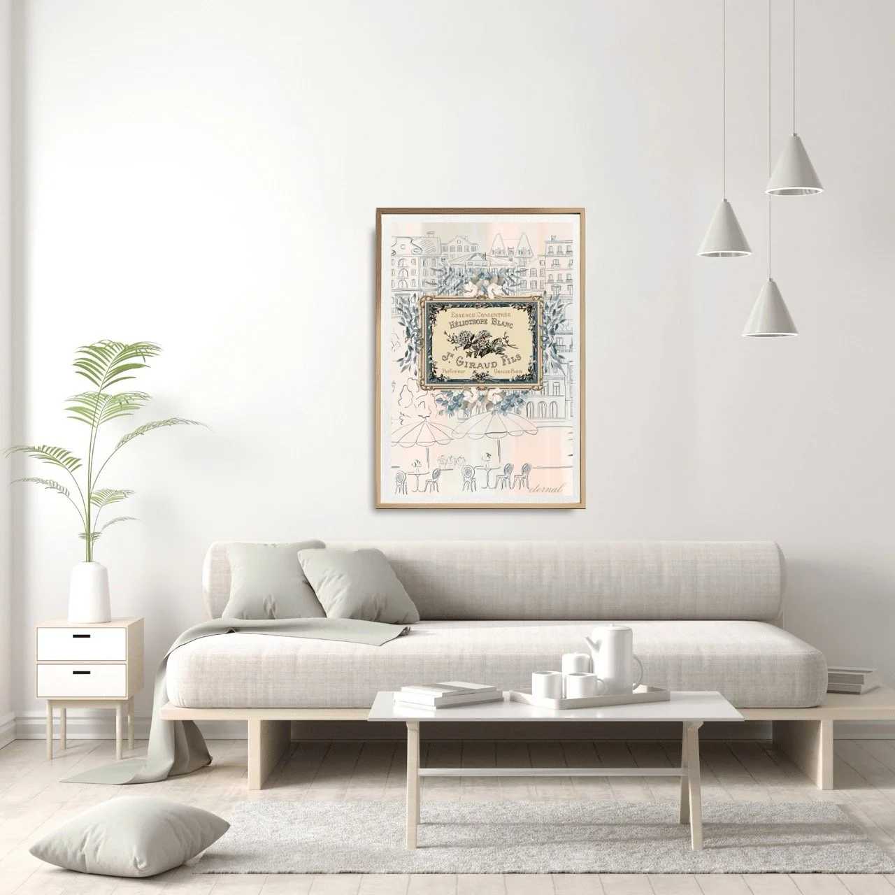 Parisian Cityscape Botanical Print - Special Edition Wall Art Eternal Art Prints - Eternal Art & Design