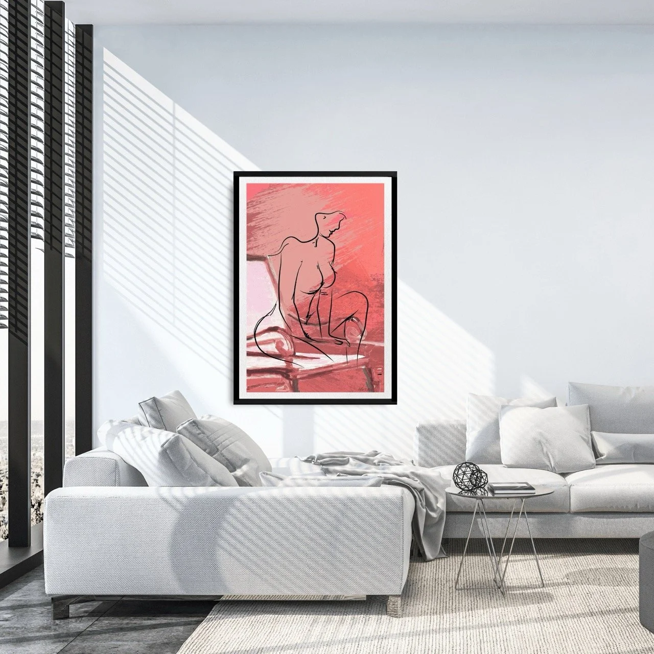 Female Figure in Red Wall Art Print, Sydney Artist - Eternal Art Prints - Eternal Art & Design