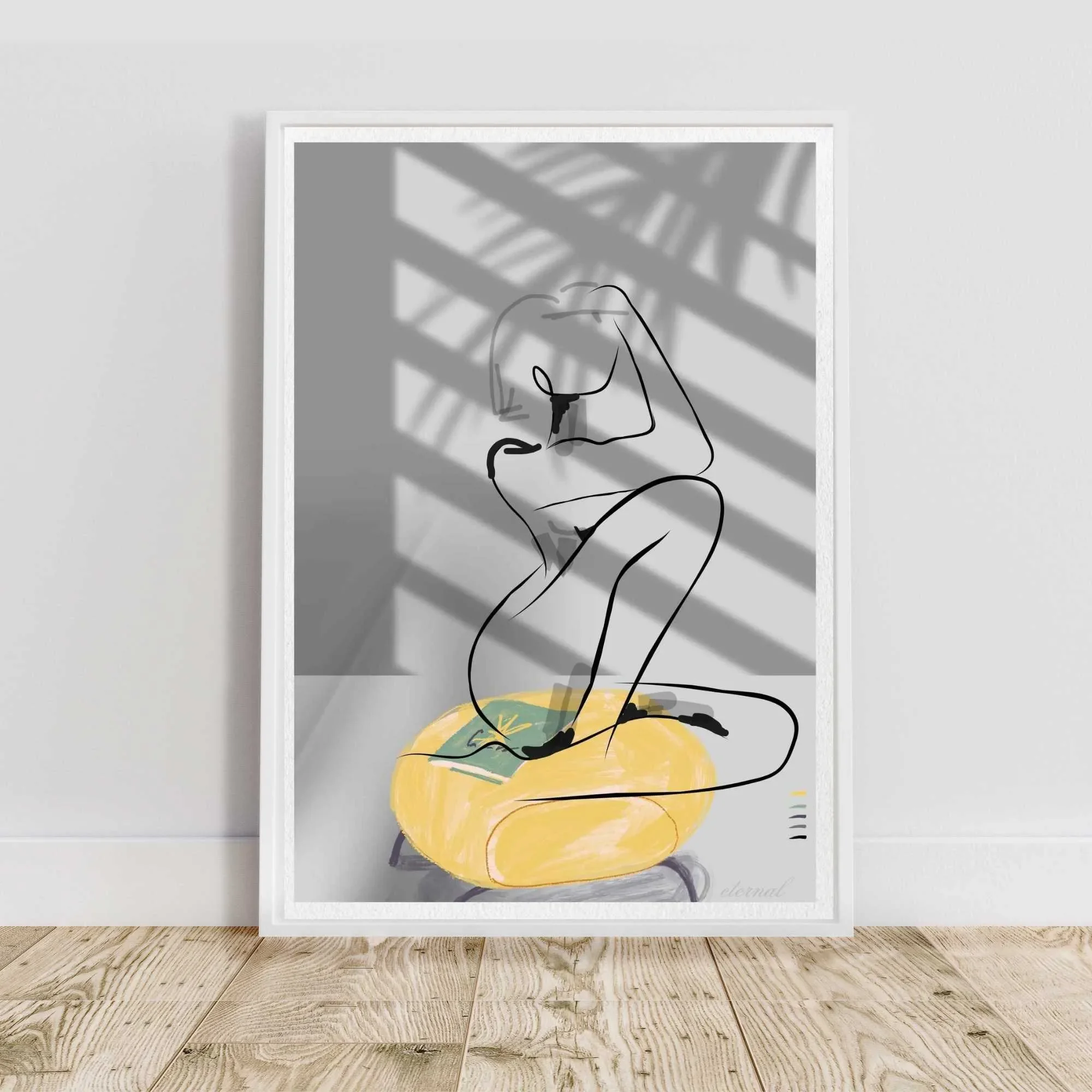 white framed seated figure N10033 cnr_converted.webp