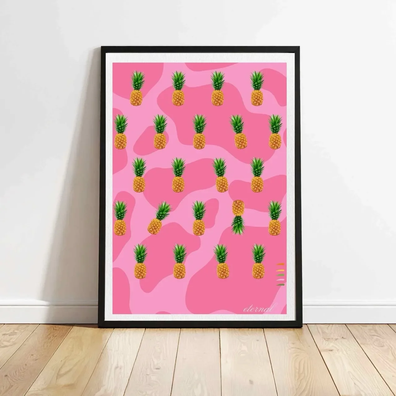 Pineapple passion Retro Wall Art Print, Eternal Art Prints