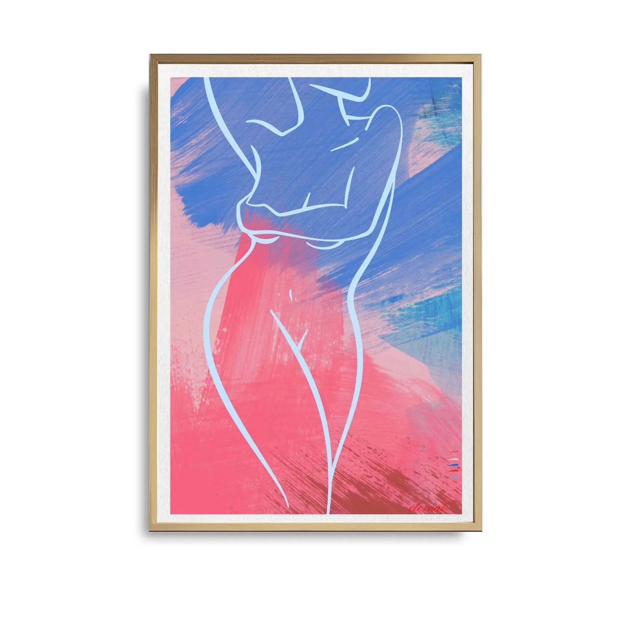 oak framed figure print. N10041 wht bg_converted.webp