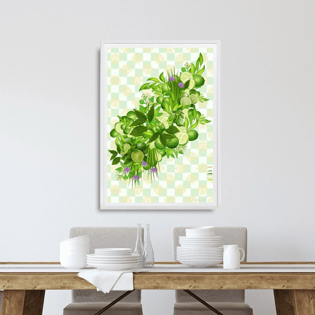 Lime Blossom Wall Art Print, Eternal Art Prints - Eternal Art & Design