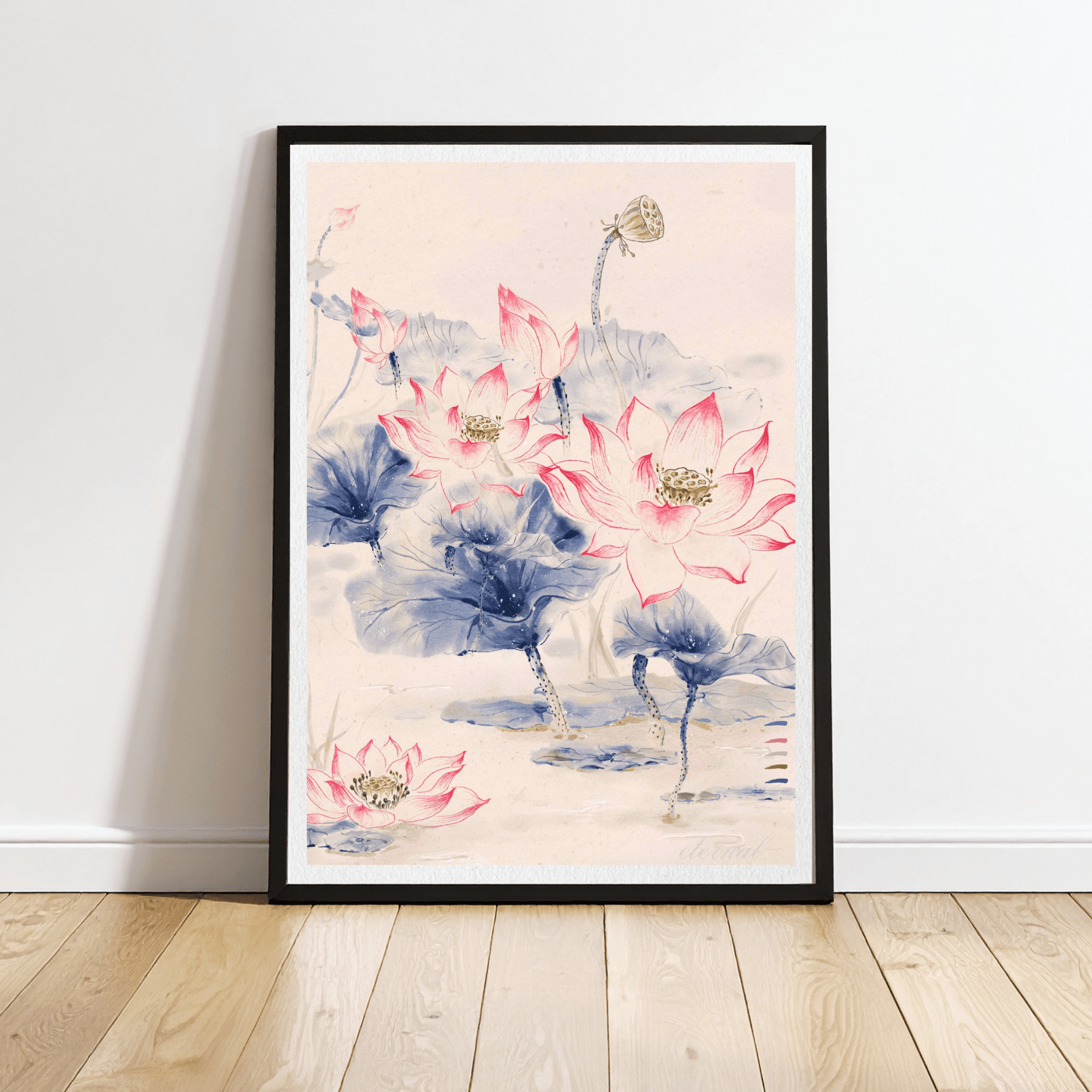 Oriental Fine Floral Botanicals Wall Art Print, Eternal Art Prints - Eternal Art & Design