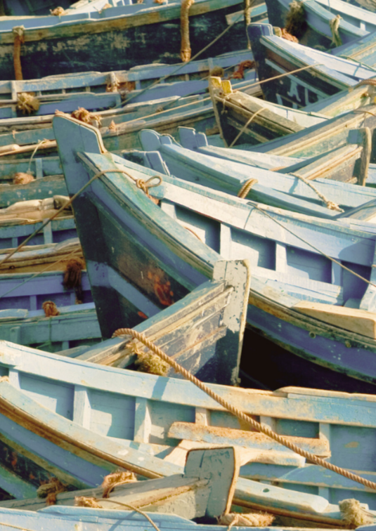 Nautical Wood Boats Wall Art Print, Eternal Art & Design - Eternal Art & Design