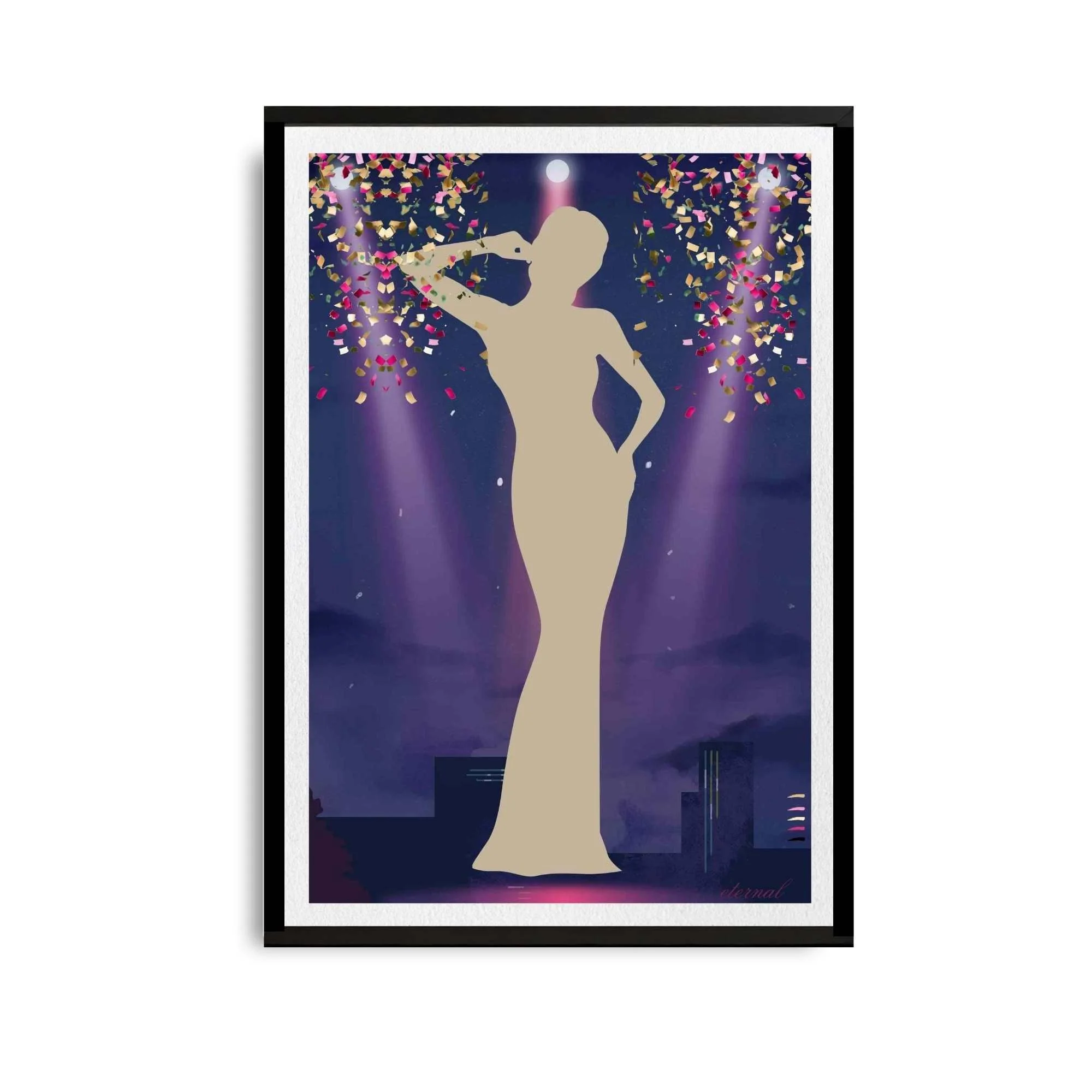 Stage Icon in Purple Art Print - Sydney Artist, Eternal Art Prints - Eternal Art & Design