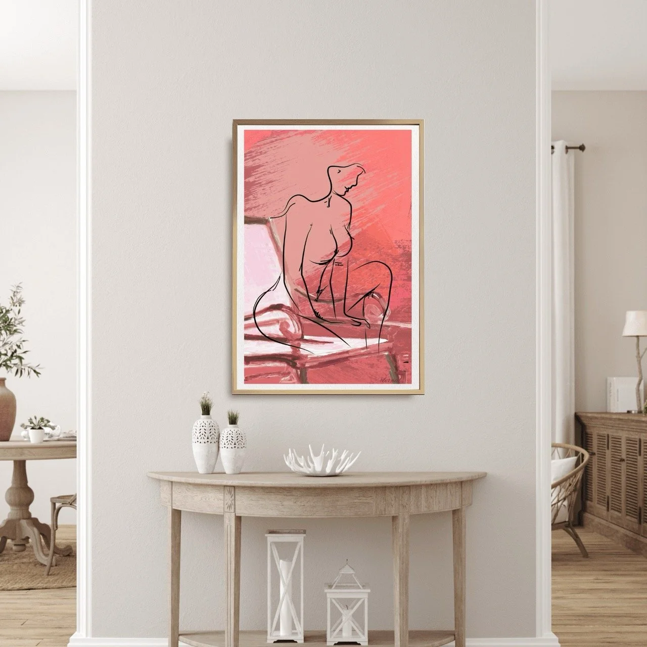 Female Figure in Red Wall Art Print, Sydney Artist - Eternal Art Prints - Eternal Art & Design