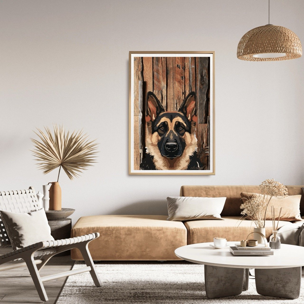 German Shepherd Dog Wall Art Print - Sydney Artist, Eternal Art & Design Prints - Eternal Art & Design