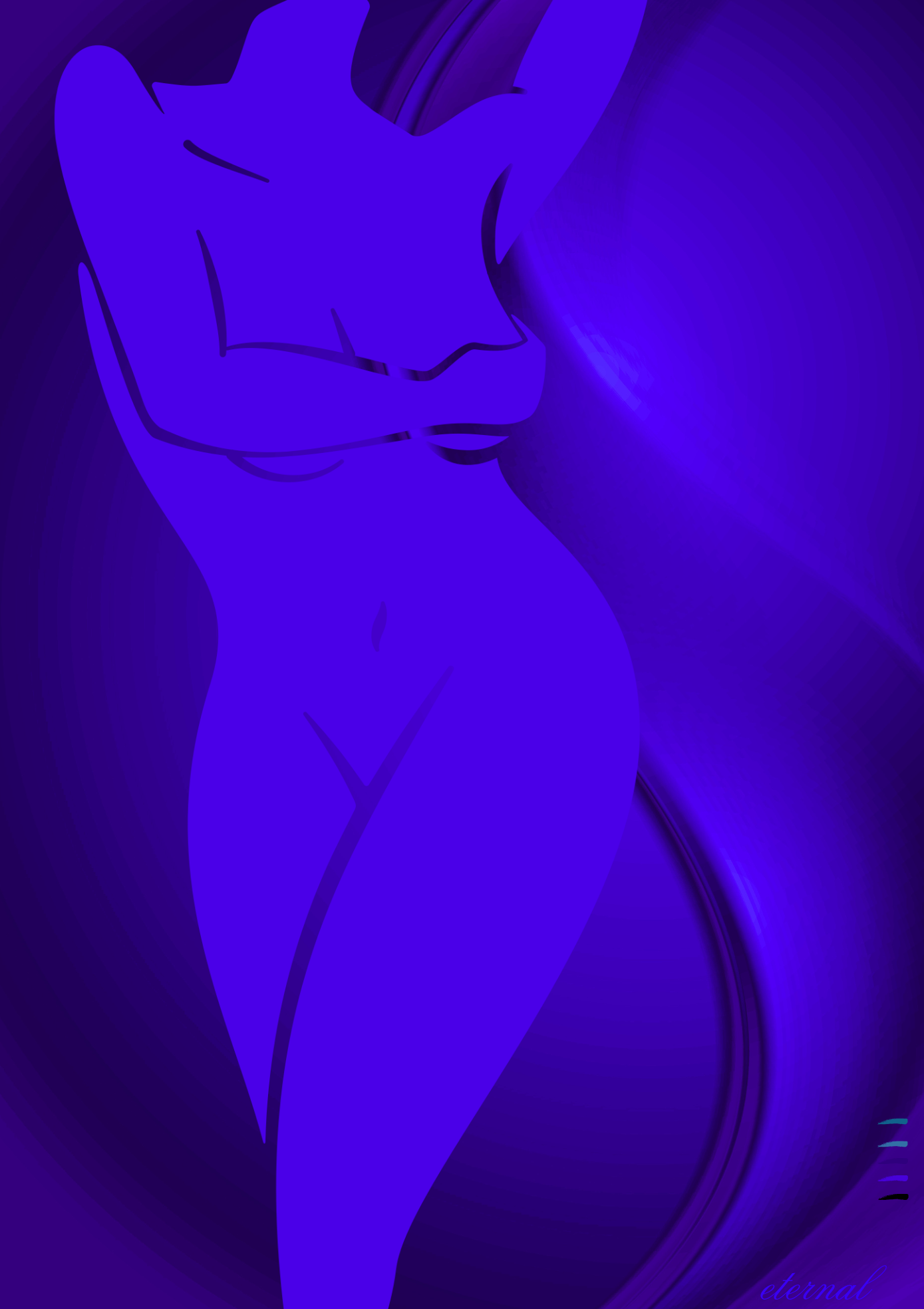 Female Figure in Purple  Art Print, Sydney Artist - Eternal Art Prints