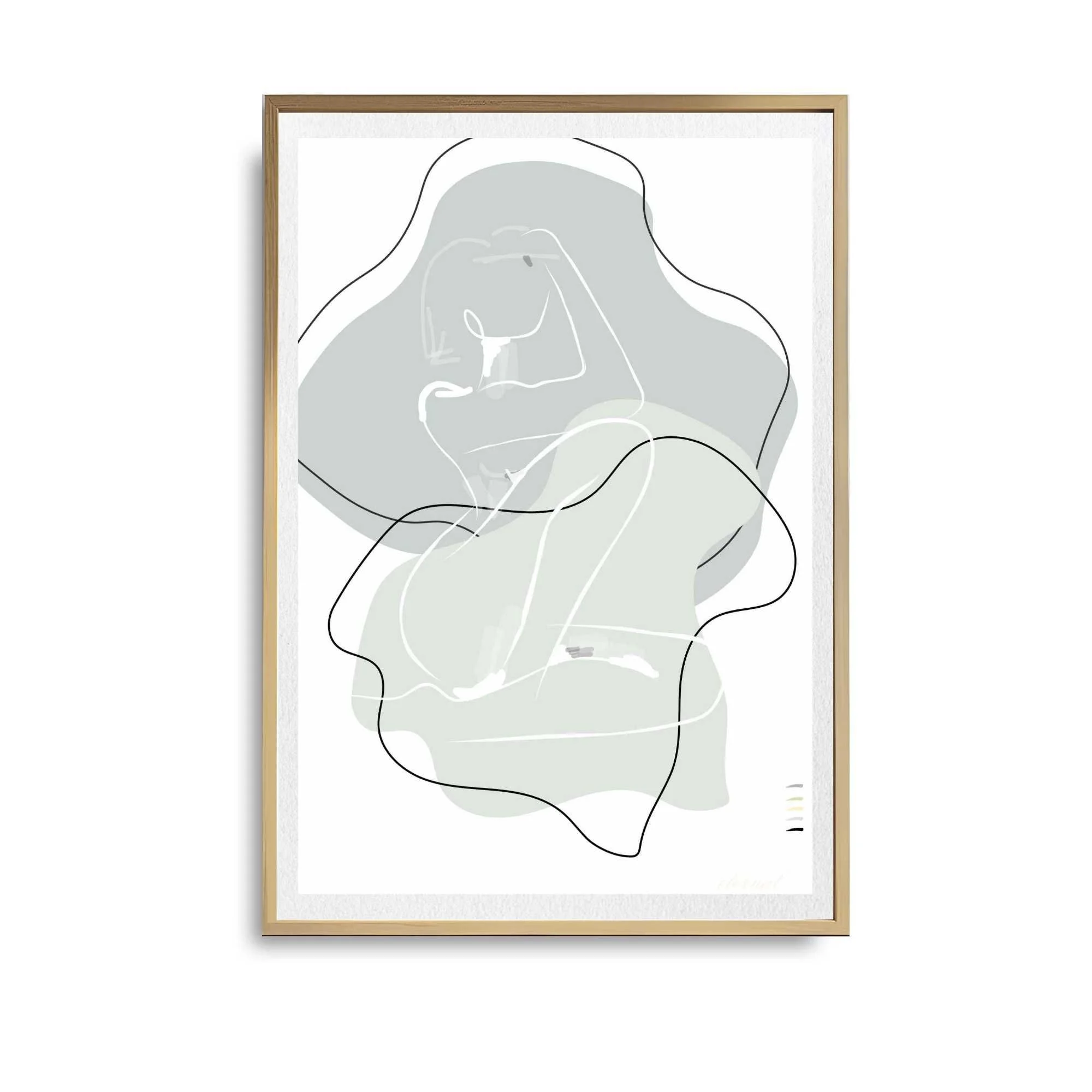 Female Nude Line Drawing Minimalist Wall Art Print, Sydney Artist - Eternal Art Prints - Eternal Art & Design