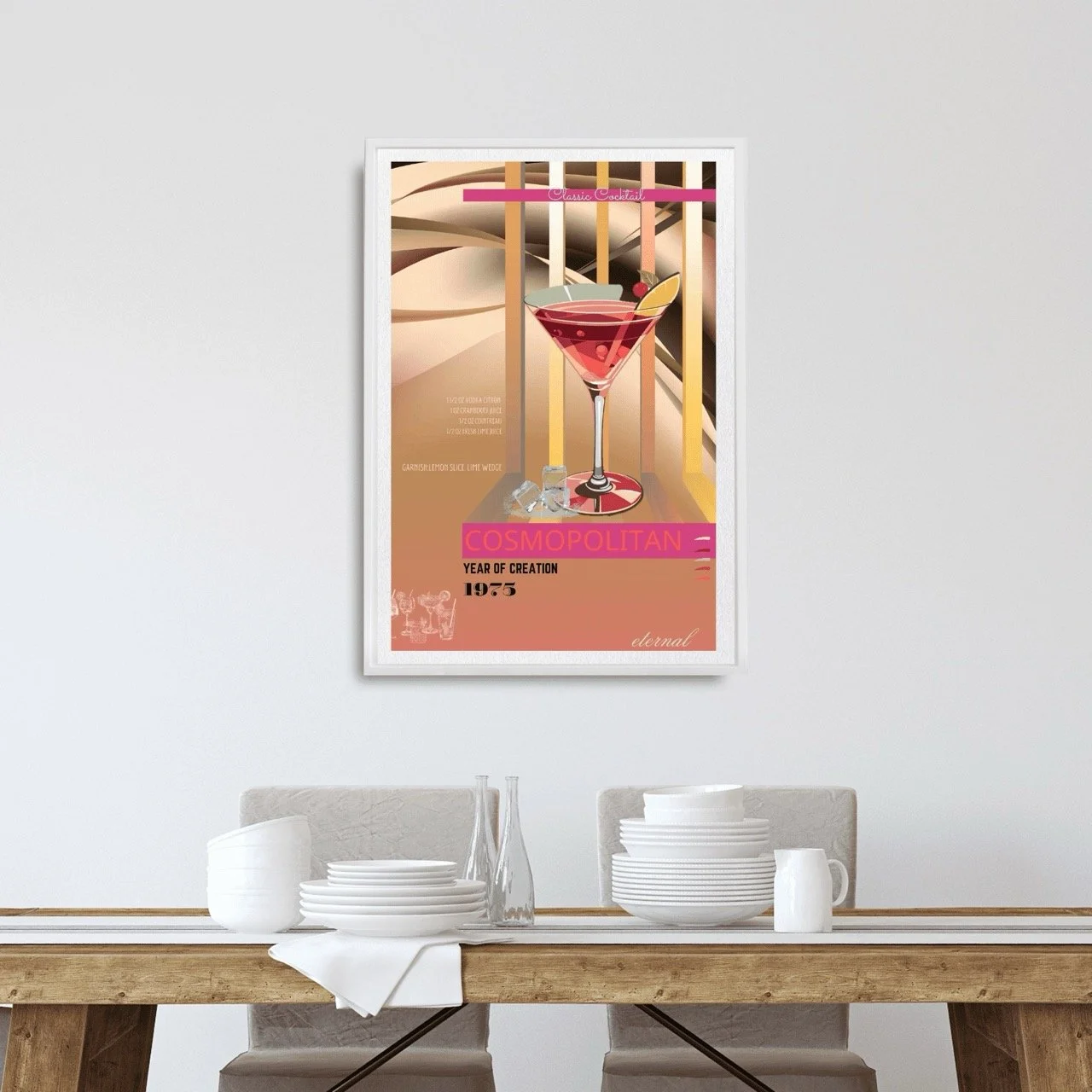 Cosmopolitan Cocktail Culture Wall Art Print, Eternal Art Prints - Eternal Art & Design