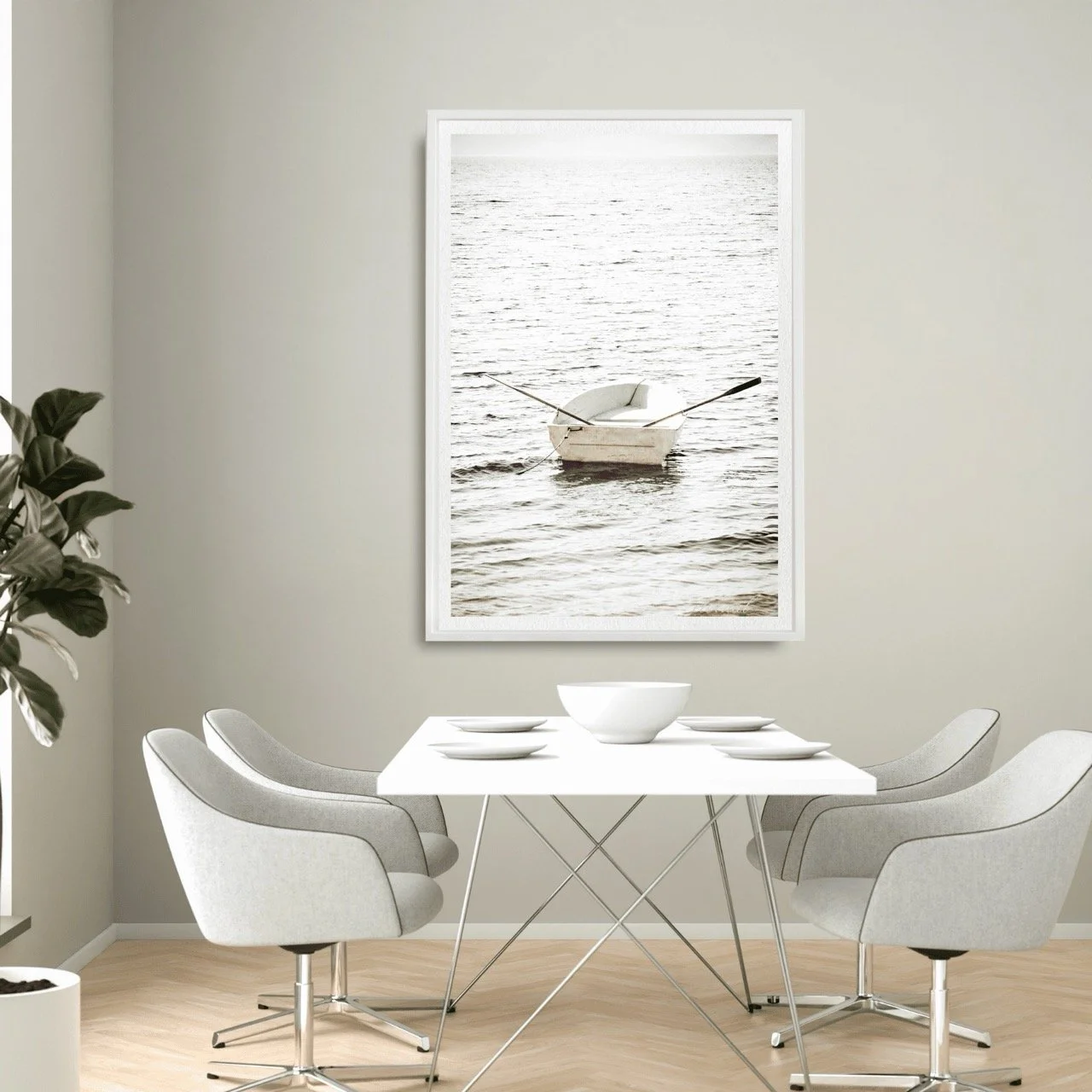 Nautical Rustic Tranquil Rowboat Wall Art Print, Eternal Art Prints - Eternal Art & Design