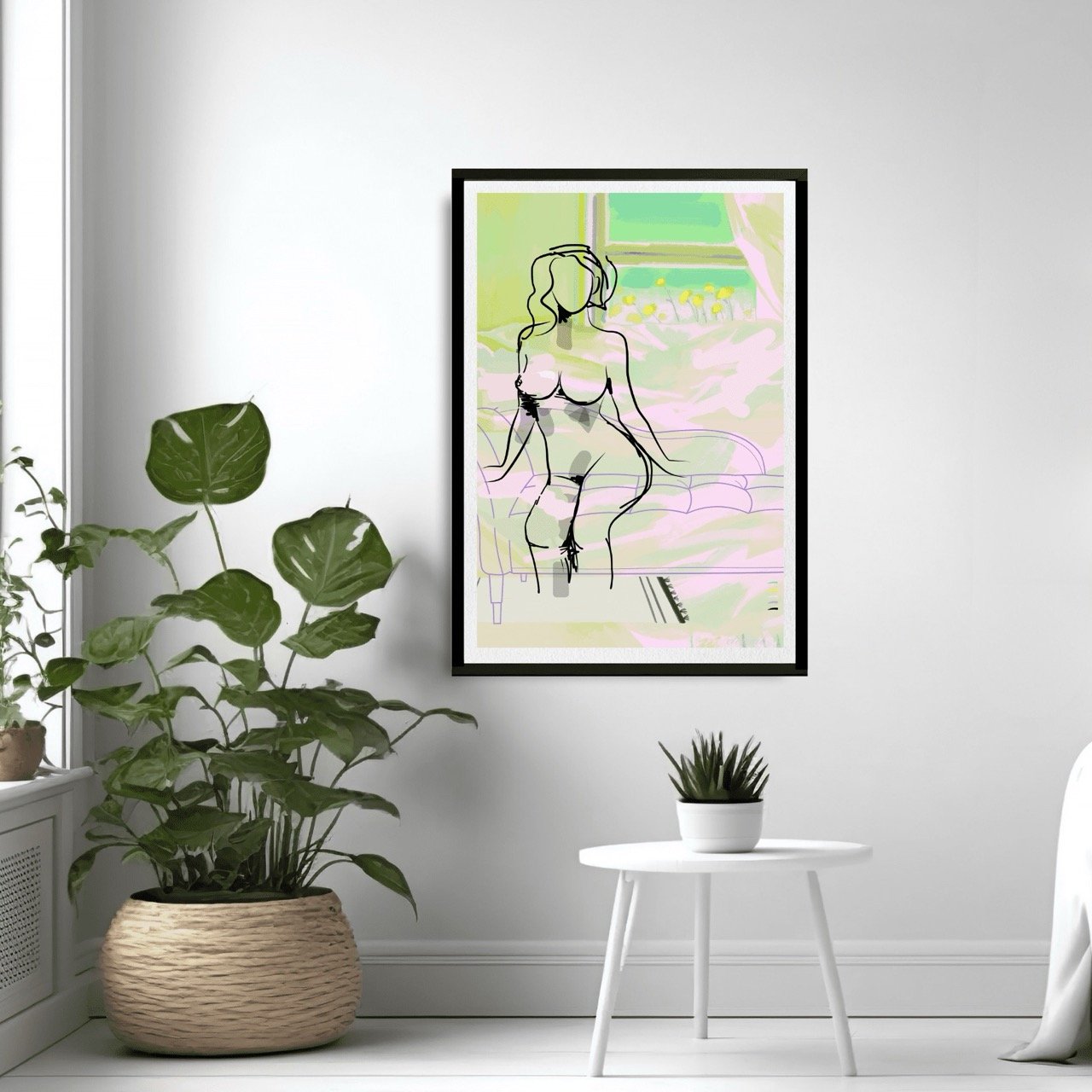 Female Figure Sketch with Chaise Art Print, Sydney Artist - Eternal Art Prints - Eternal Art & Design