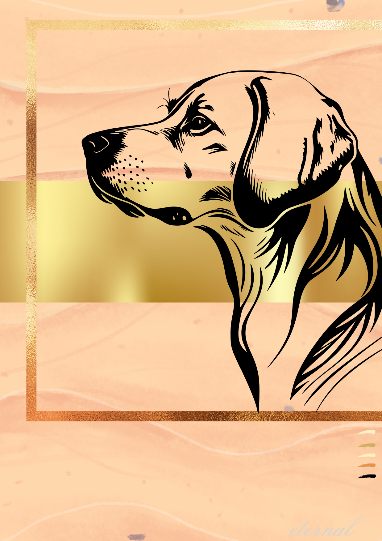 Golden Retriever Dog Wall Art Print - Sydney Artist, Eternal Art Prints