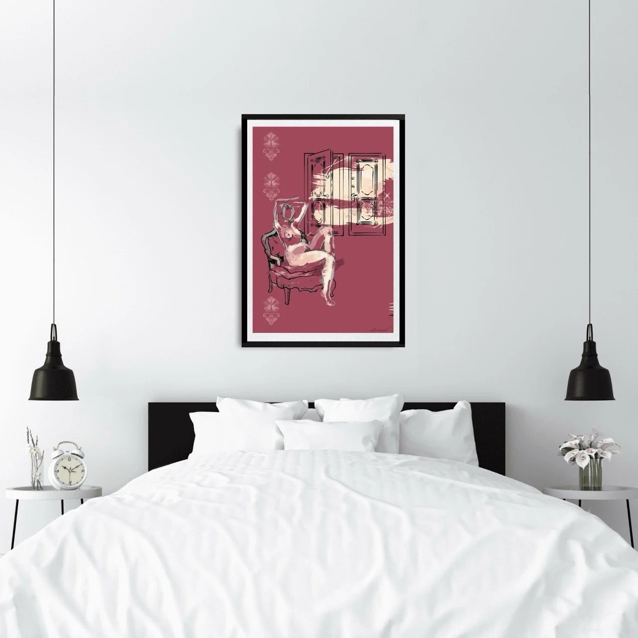 Female Figure Nude Tranquil Seated Art Print, Sydney Artist - Eternal Art Prints - Eternal Art & Design