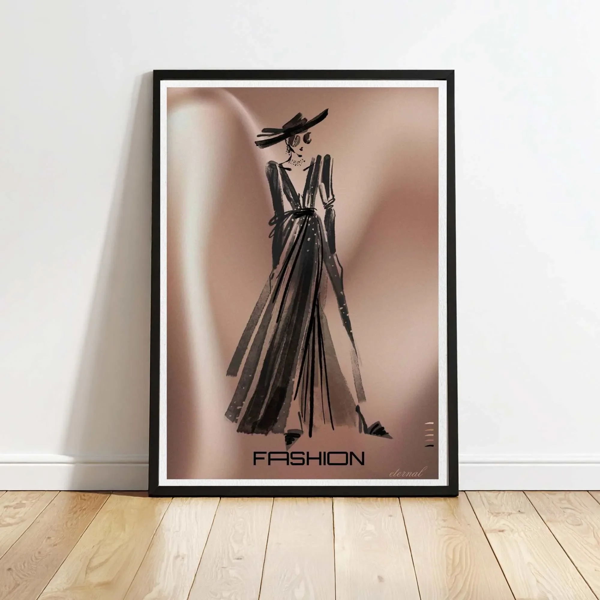 Fashion Stylist Female Silhouette Runway Print 1 - Sydney Artist, Eternal Art Prints