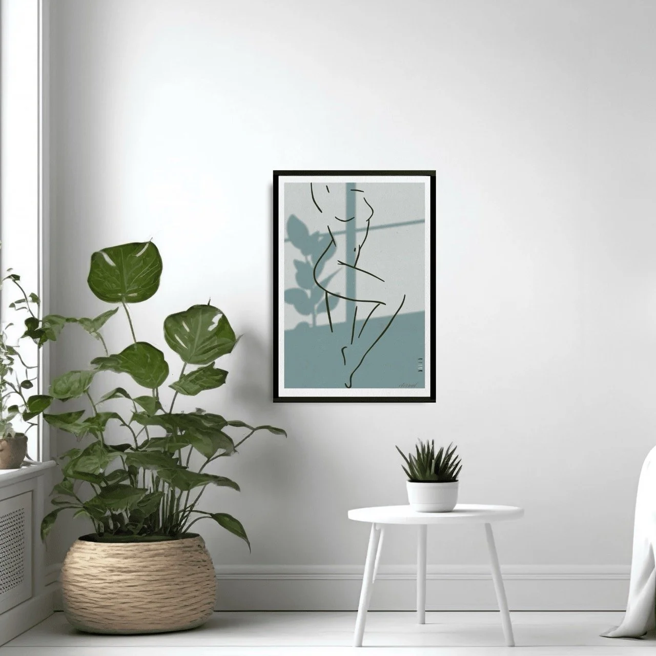 Female Line Drawing Standing in Window Art Print, Sydney Artist - Eternal Art Prints - Eternal Art & Design