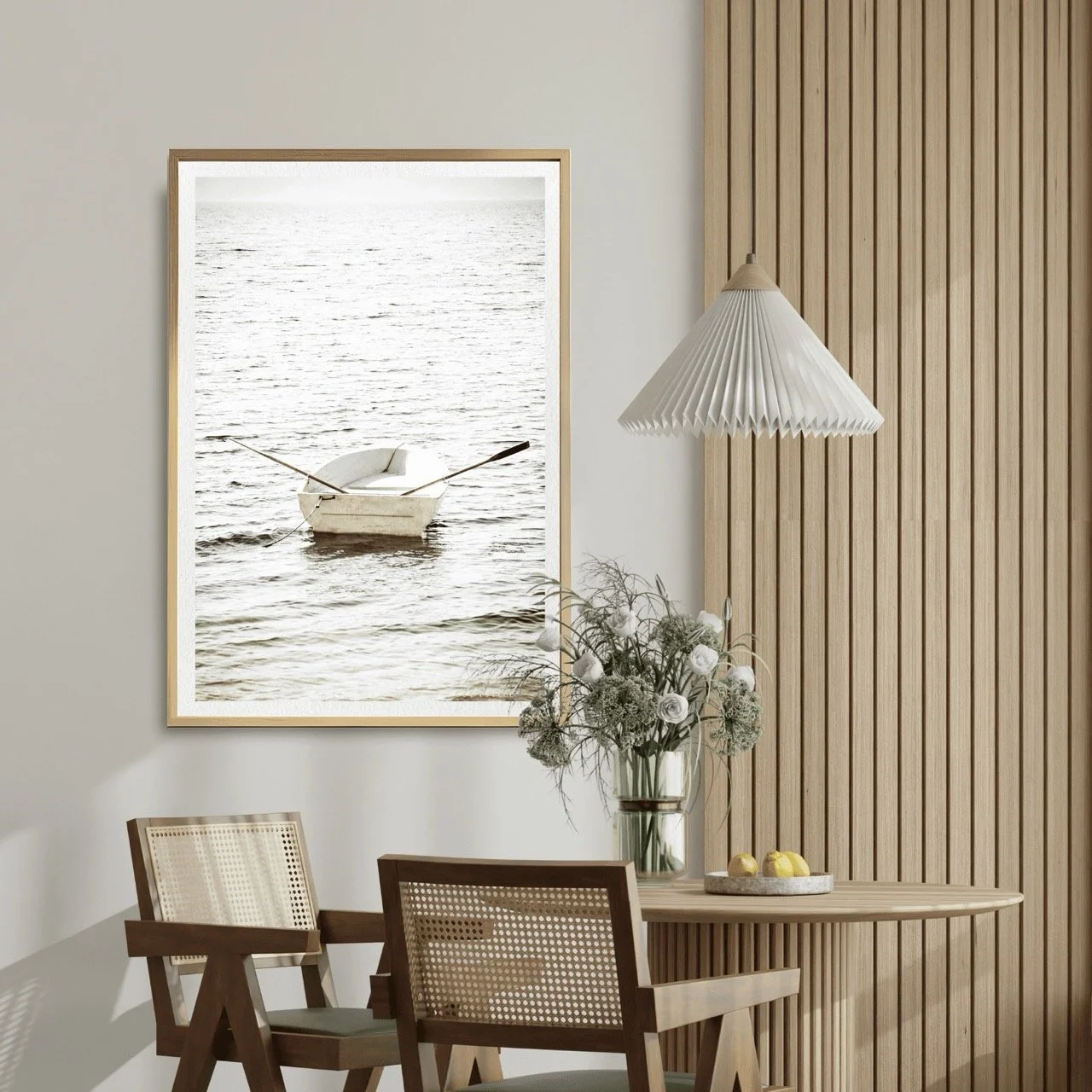 Nautical Rustic Tranquil Rowboat Wall Art Print, Eternal Art Prints - Eternal Art & Design