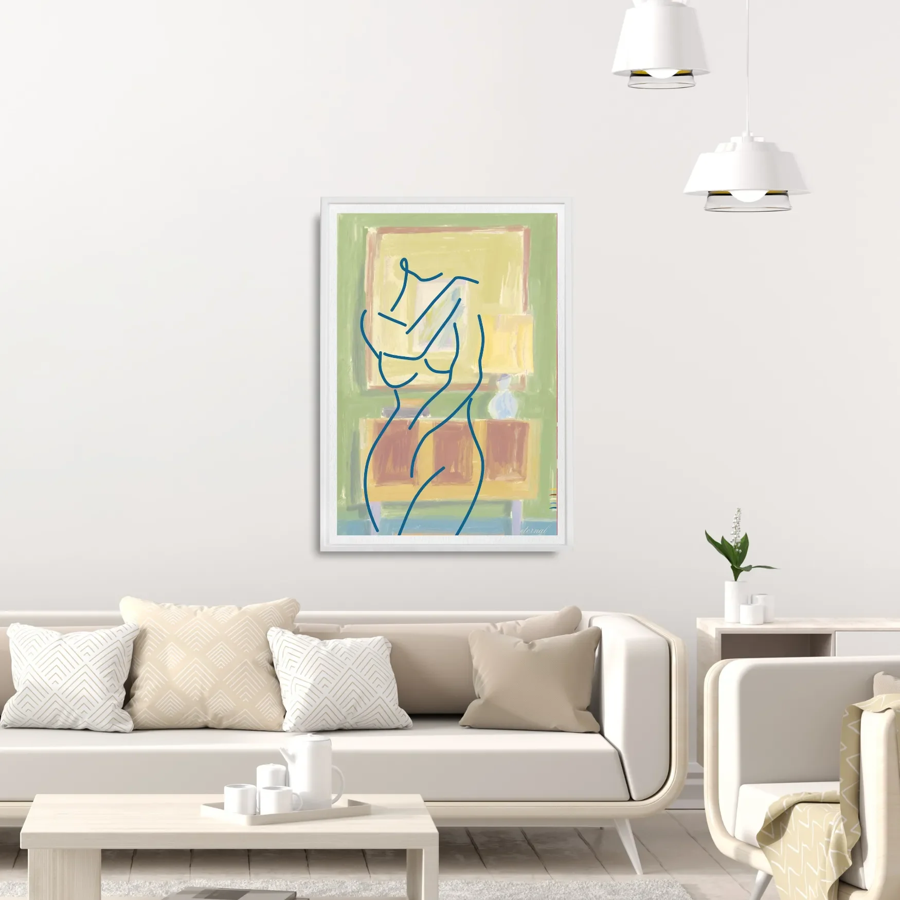 white framed figure print. N10005_converted.webp