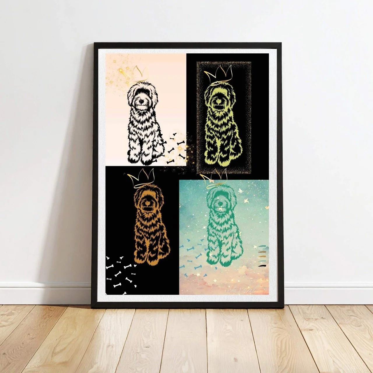 Golden Doodle Dog Wall Art Print - Sydney Artist, Eternal Art Prints