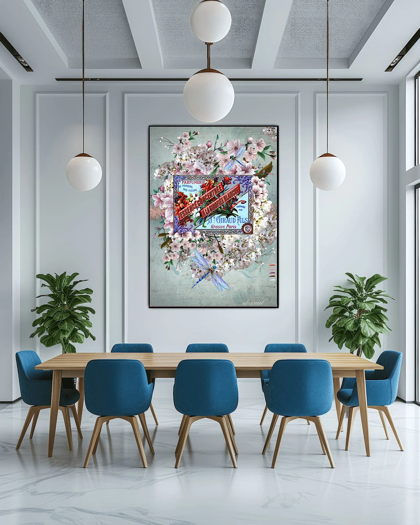 Floral Vintage Botanical Perfume Label Print - Special Edition Wall Art Eternal Art & Design - Eternal Art & Design