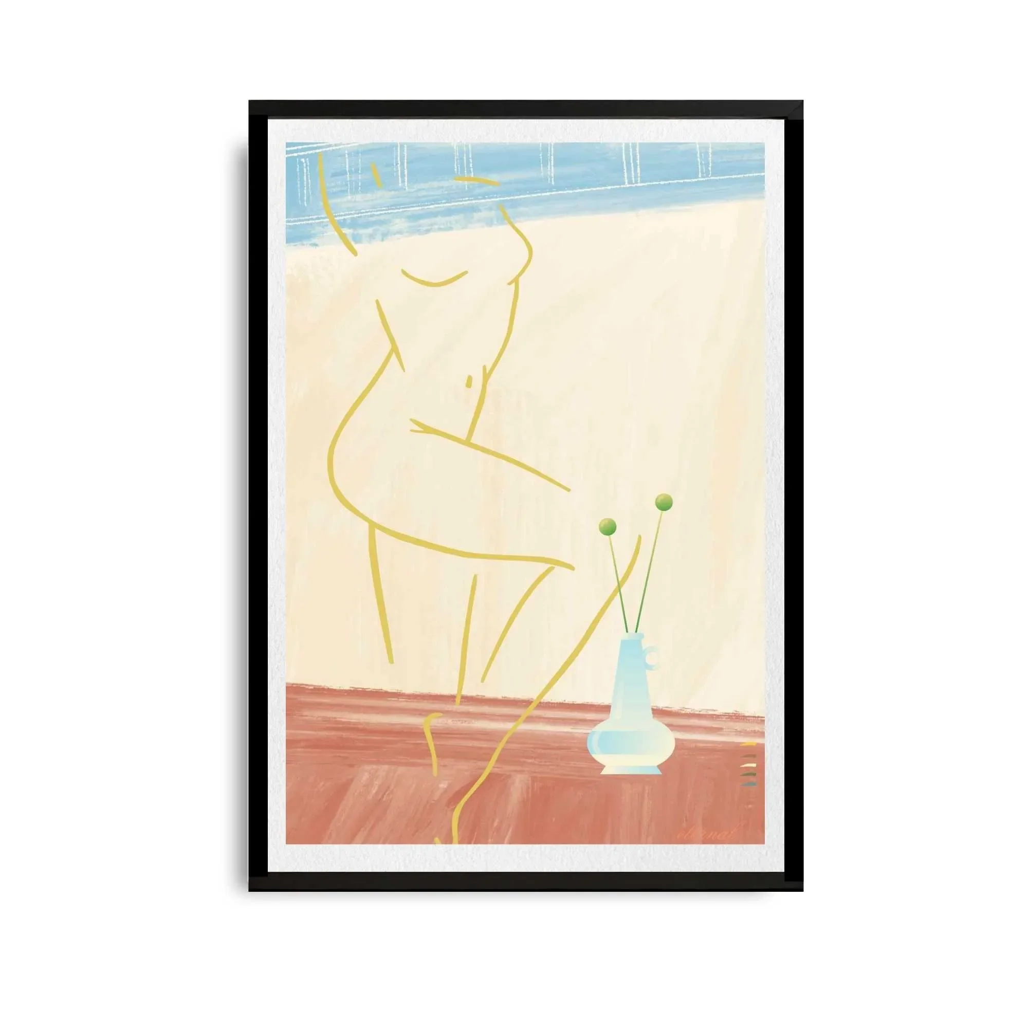 black framed figure print. N10040 wht bg_converted.webp