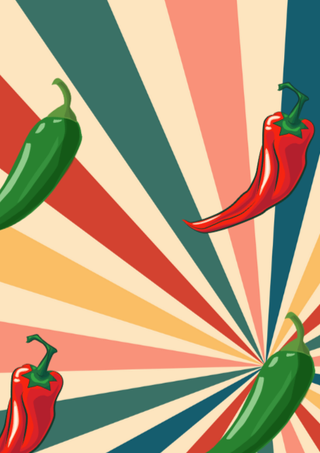 Chilli Spice Retro Wall Art Print, Eternal Art & Design - Eternal Art & Design