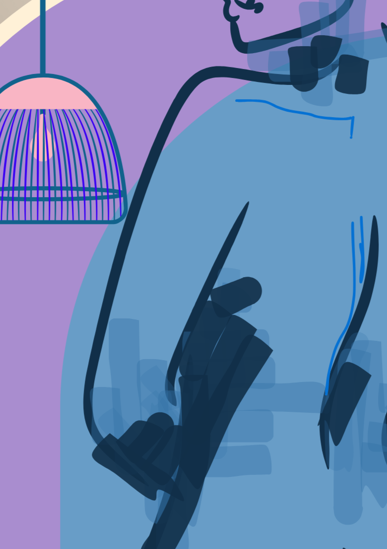 Nude Female with Lamp Art Print, Sydney Artist - Eternal Art & Design - Eternal Art & Design