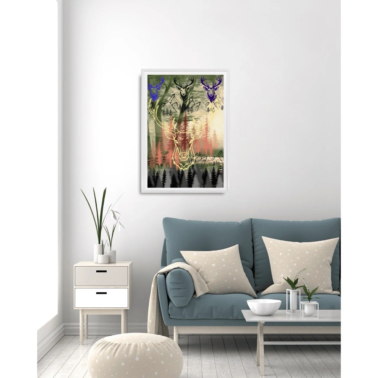 Stag Deer in Woodlands Wall Art, Eternal Art Prints - Eternal Art & Design