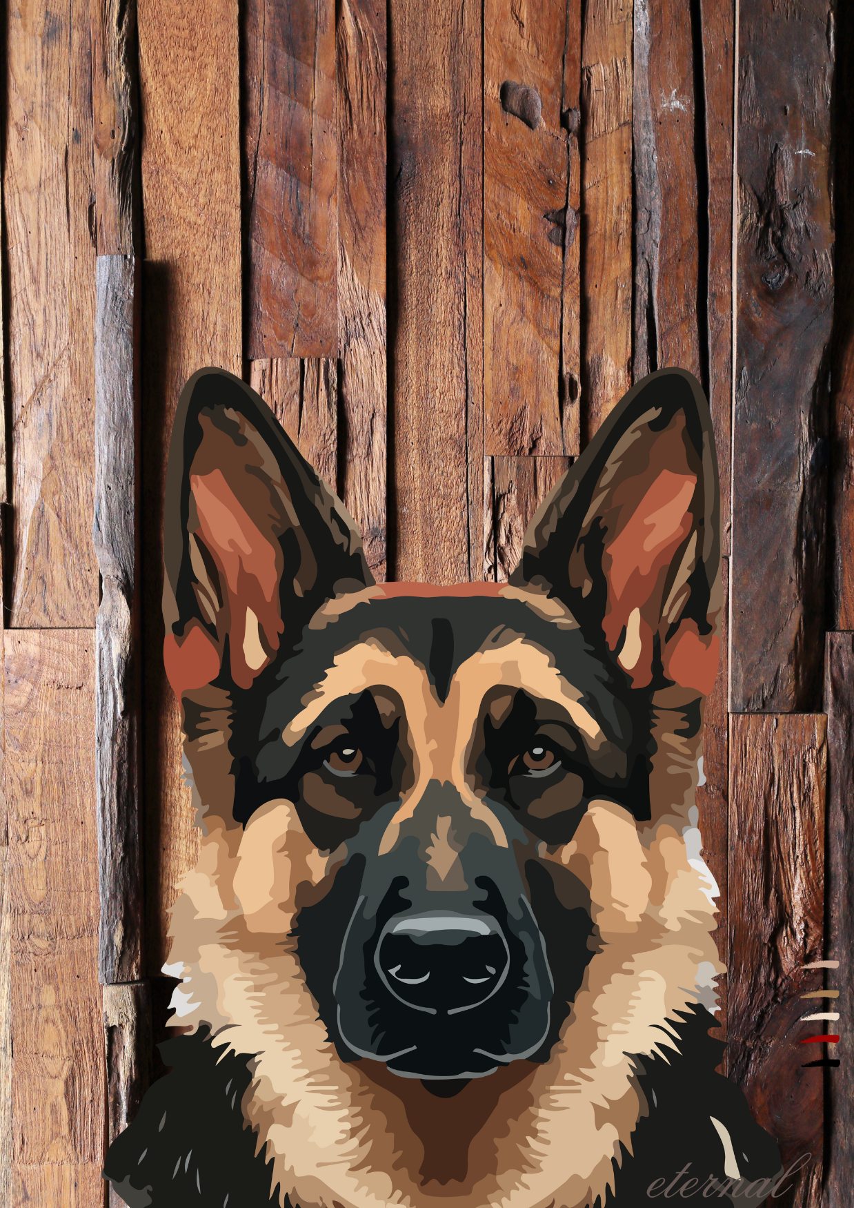 German Shepherd Dog Wall Art Print - Sydney Artist, Eternal Art & Design Prints