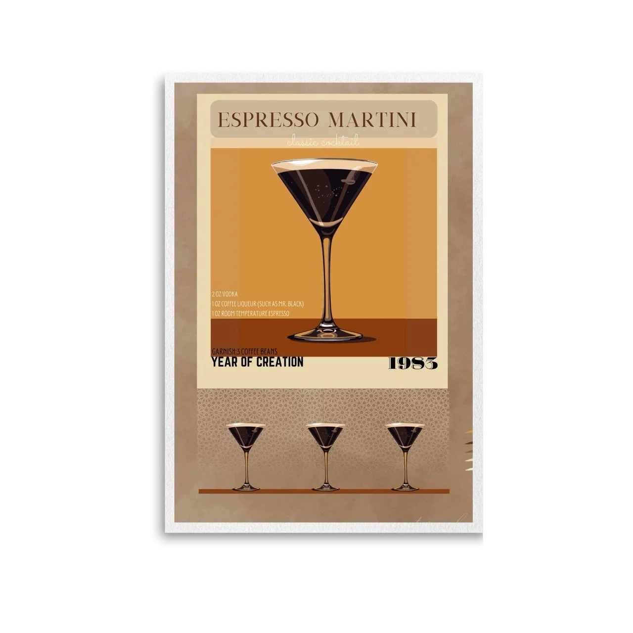 Espresso Martini Cocktail Culture Wall Art Print, Eternal Art Prints - Eternal Art & Design