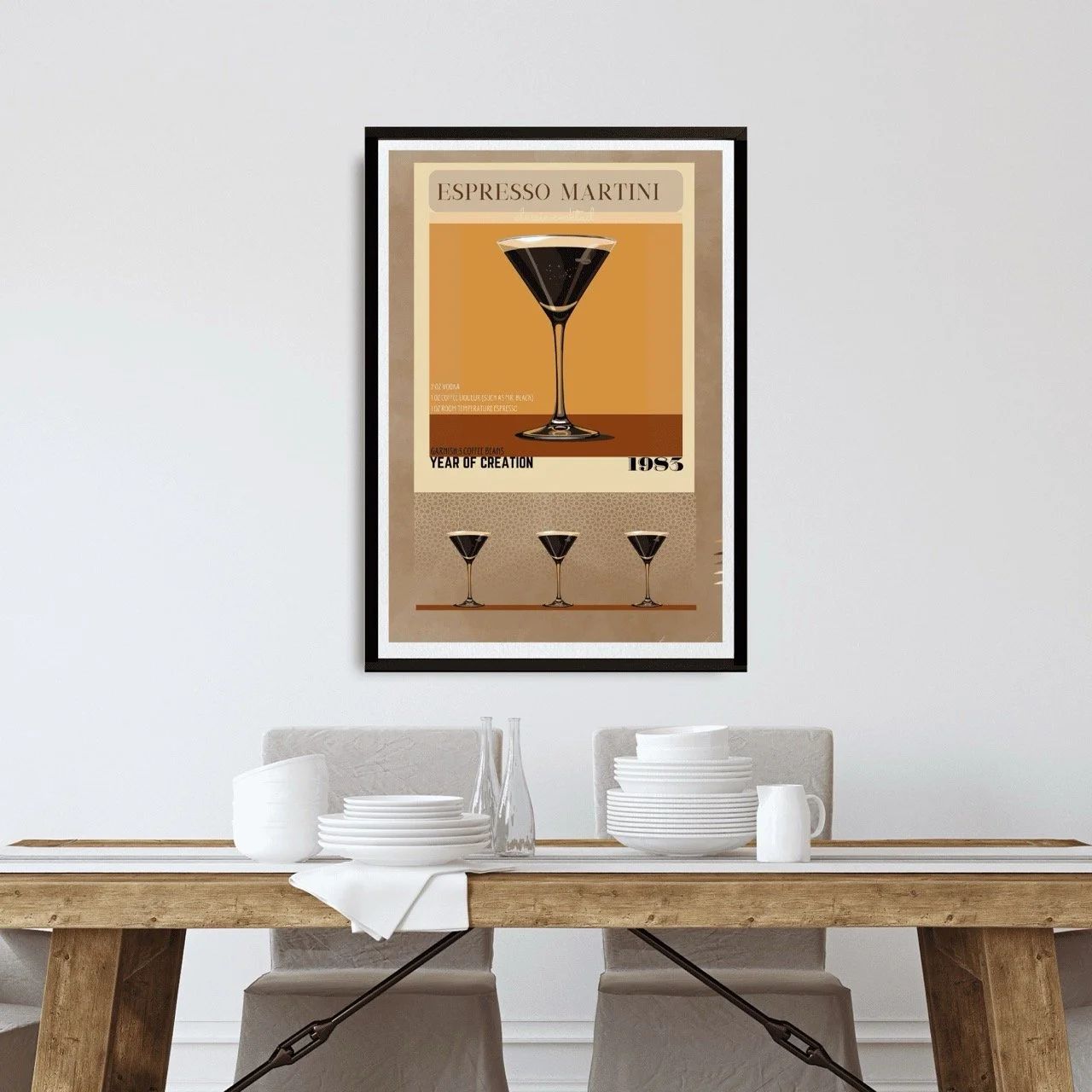 Espresso Martini Cocktail Culture Wall Art Print, Eternal Art Prints - Eternal Art & Design