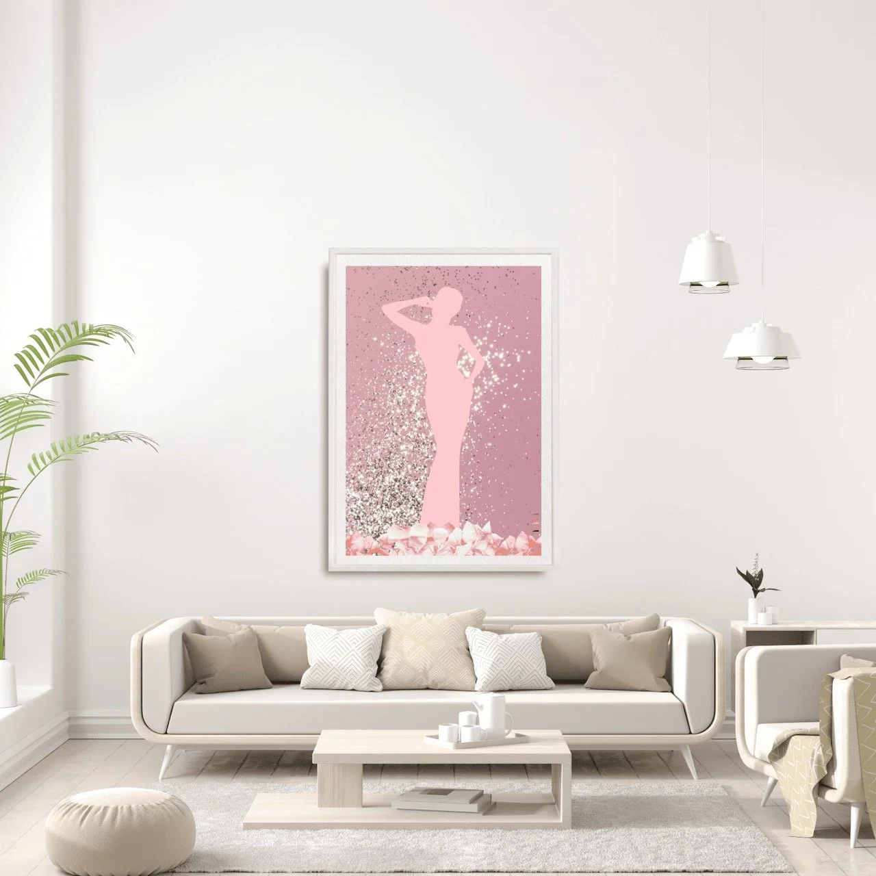 Pink Female Glitterati Stage Icon Art Print - Sydney Artist, Eternal Art Prints - Eternal Art & Design