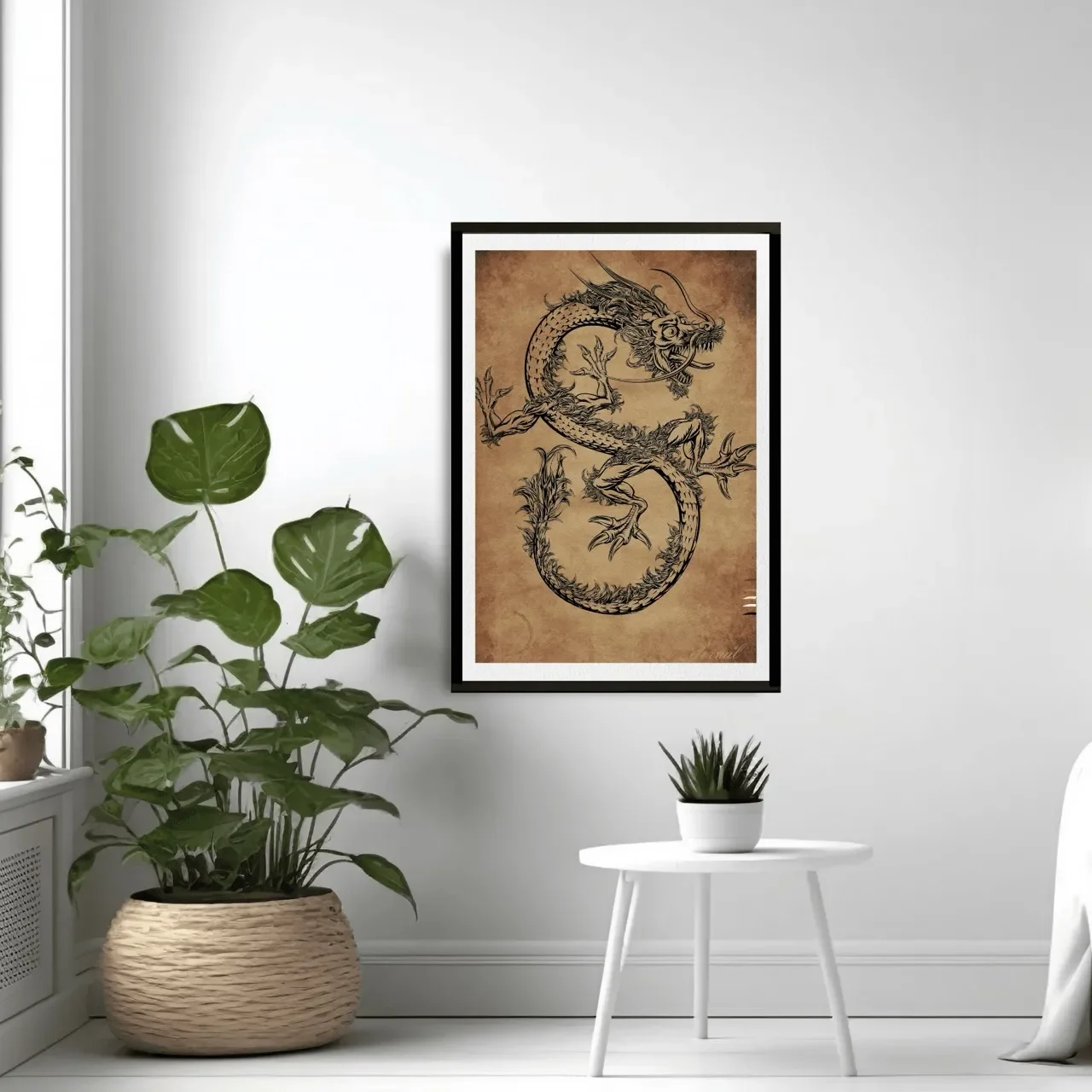 black framed oriental print. I10007 (3) Large_converted.webp