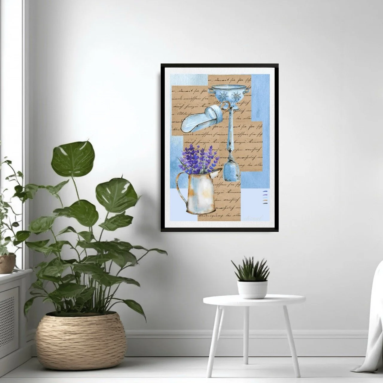 Vintage Charm in Lavender Blue Print - Special Edition Wall Art Eternal Art Prints - Eternal Art & Design