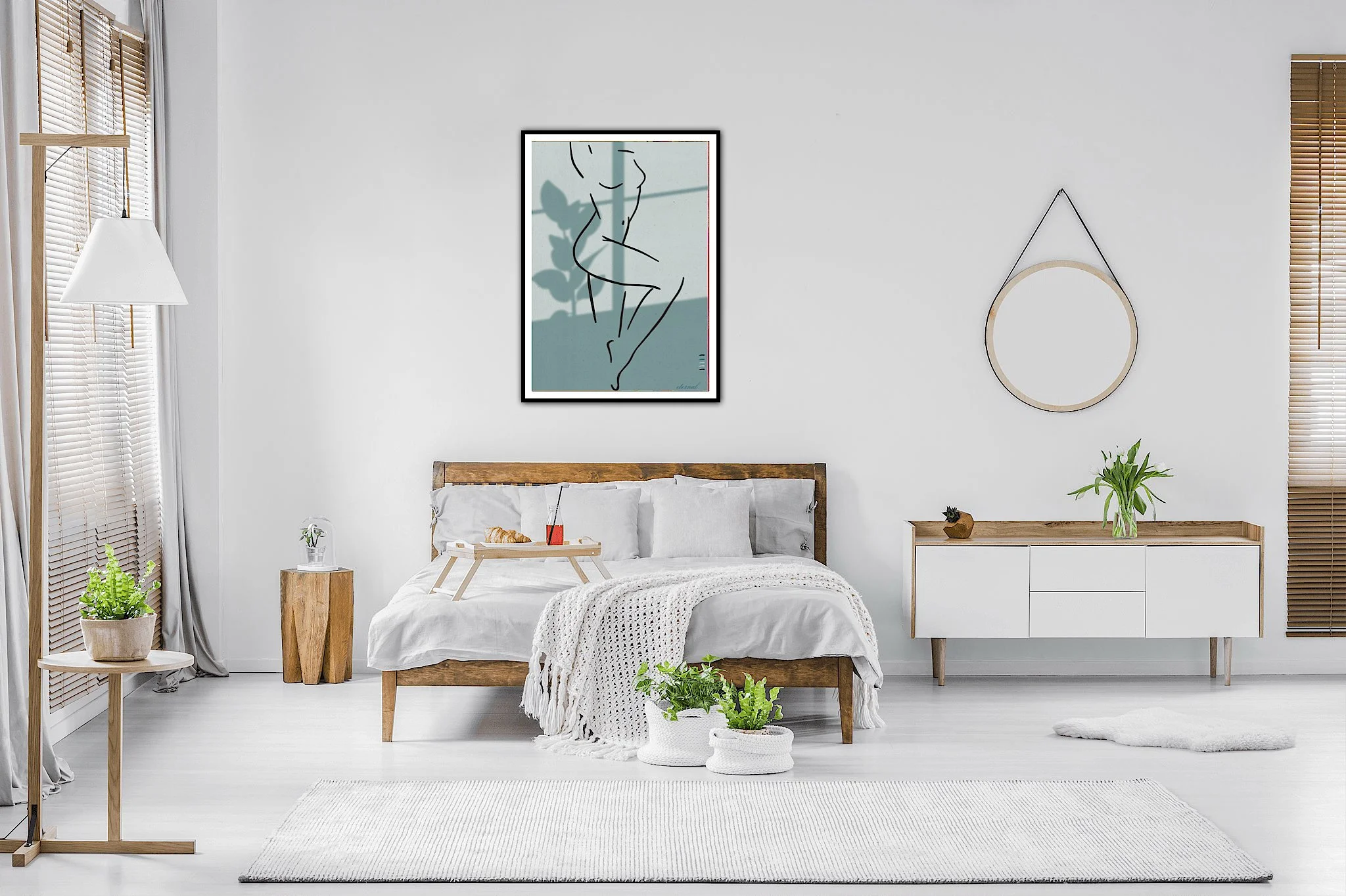 Nude Female Standing in Window Art Print, Sydney Artist - Eternal Art & Design - Eternal Art & Design