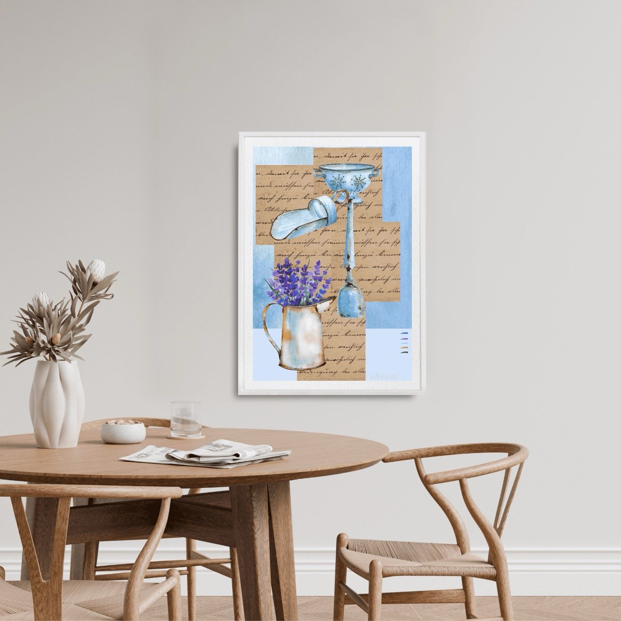 Vintage Charm in Lavender Blue Print - Special Edition Wall Art Eternal Art Prints - Eternal Art & Design