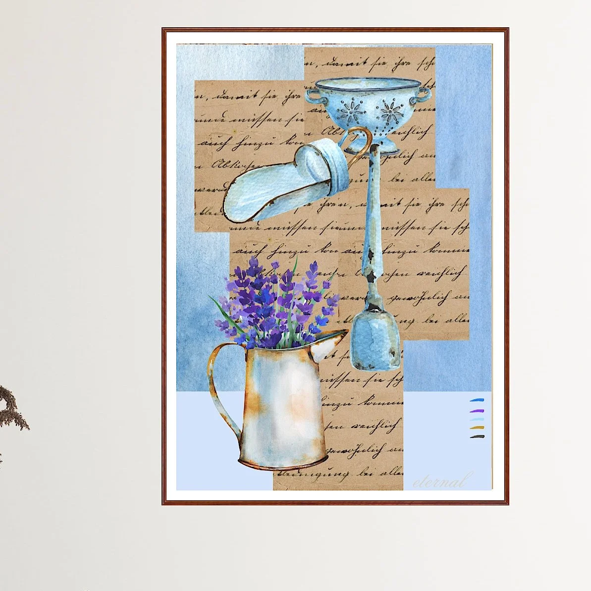 Vintage Charm in Lavender Blue Print - Special Edition Wall Art Eternal Art & Design - Eternal Art & Design