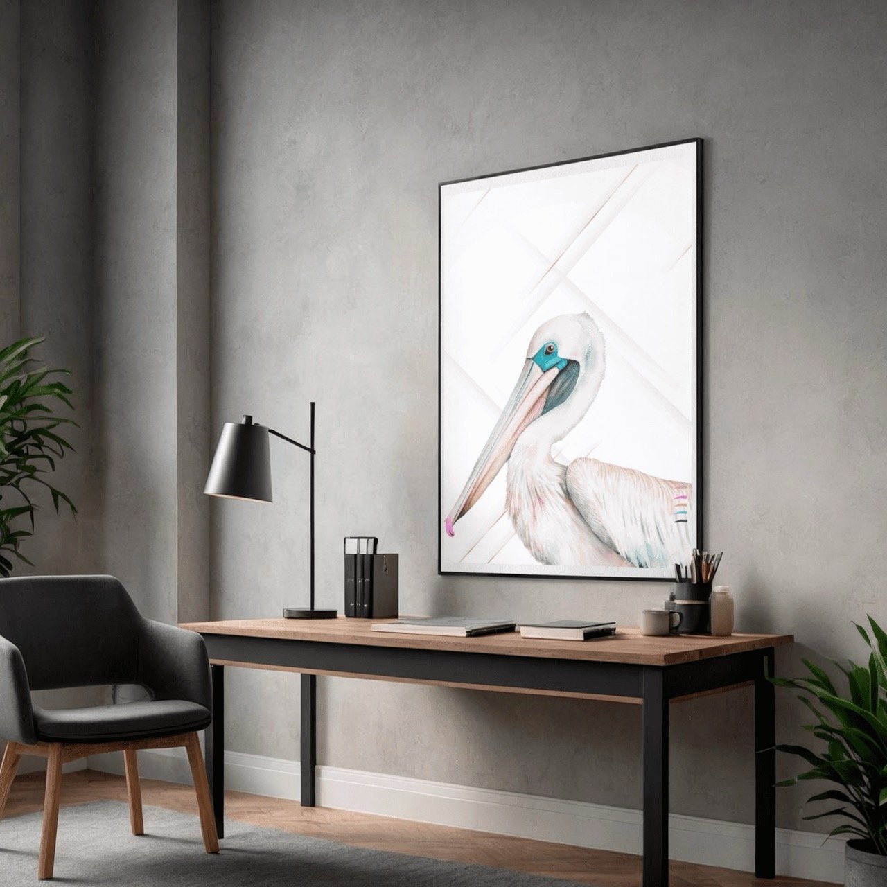 black-framed-pelican-print1.-A10037 Large.jpeg