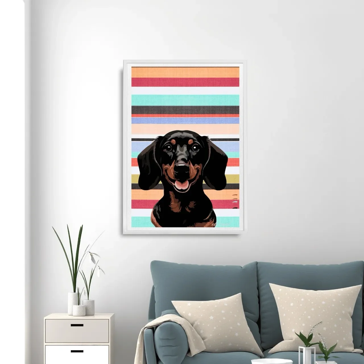 white-framed-sausage-dog-print3.-A10026 Large_converted.webp