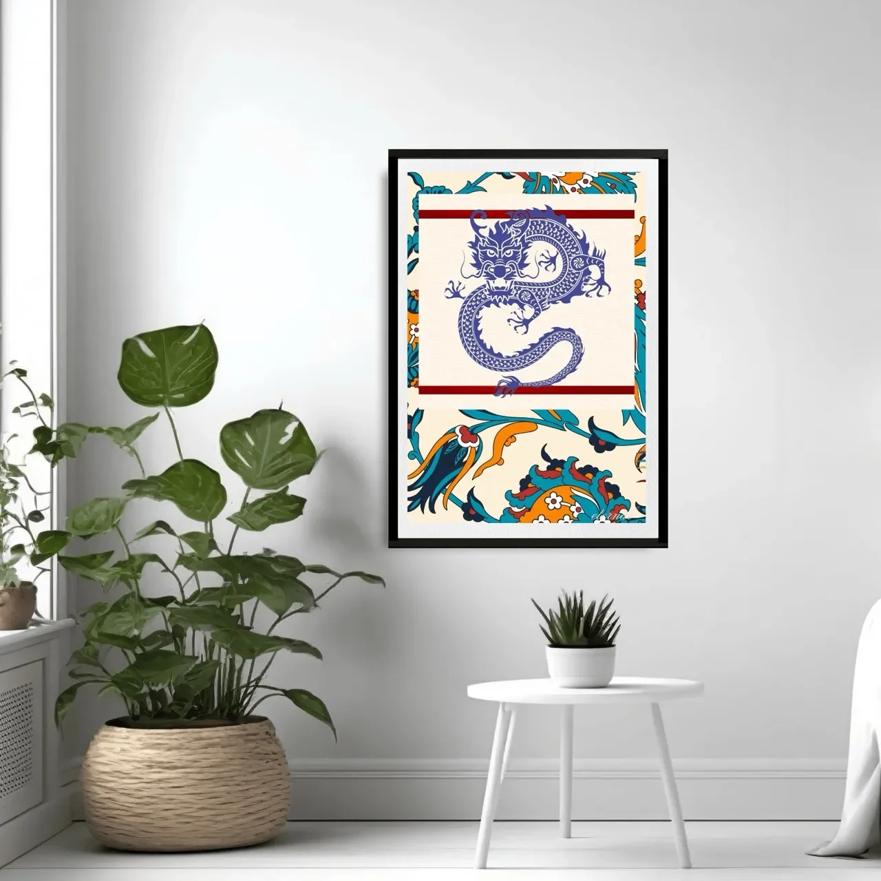 black framed oriental print. I10010 (3) Large_converted.webp