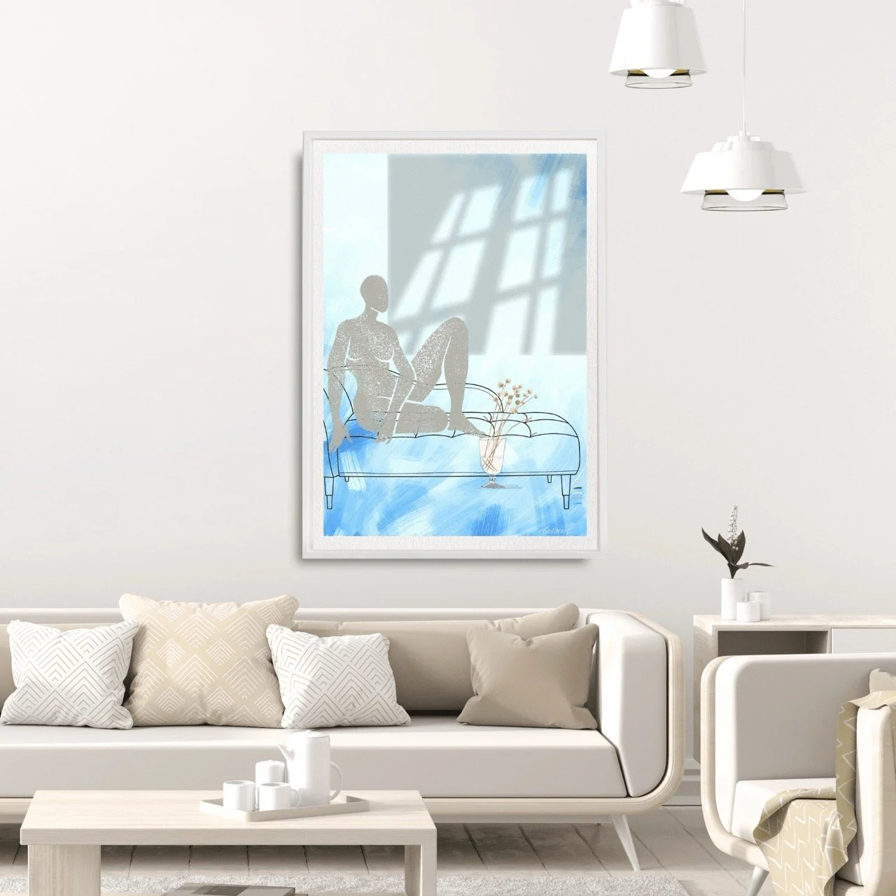 Tranquil Muse: Seated Female Nude Art Print, Sydney Artist - Eternal Art Prints - Eternal Art & Design