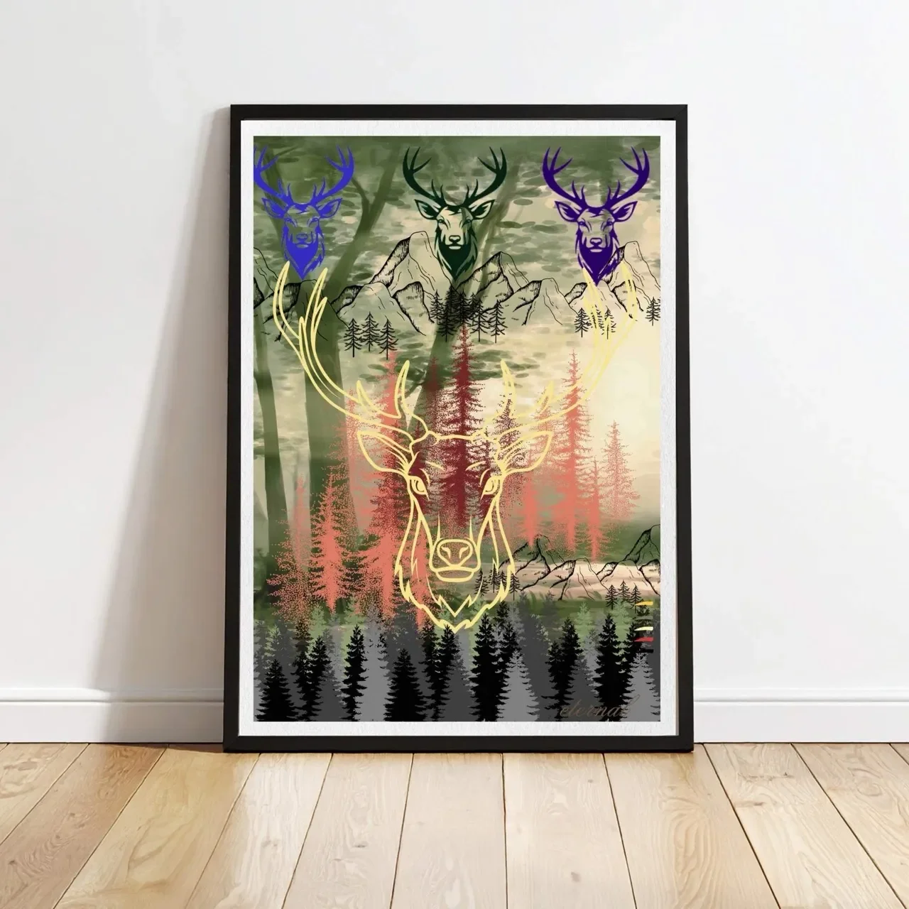 black framed print A10005 Large cnr_converted.webp