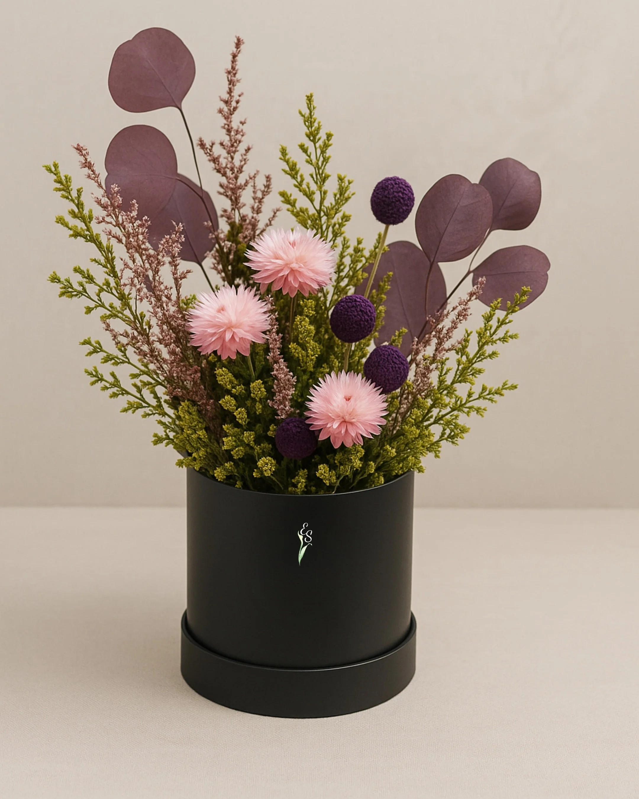 Mulberry Meadow Bouquet Gift Box - Eternal Stems. Handcrafted dried & preserved arrangement