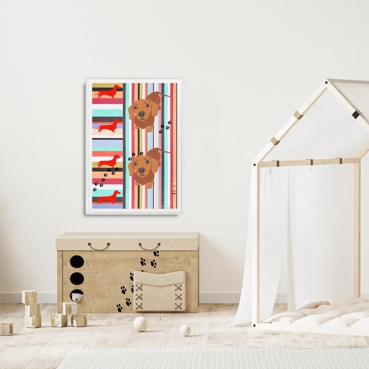 white-framed-sausage-dog-print3.-A10010 Large_converted.webp