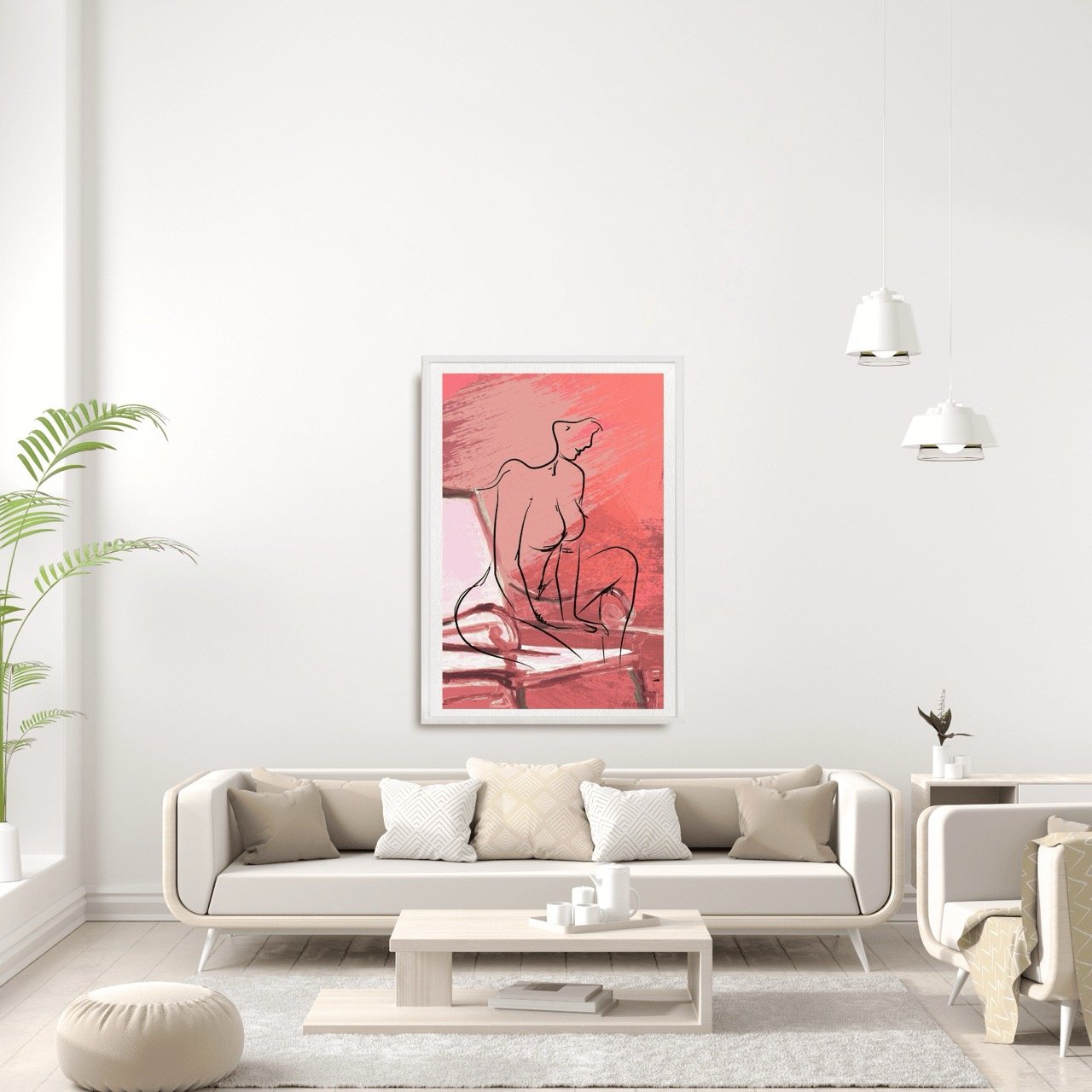 Female Figure in Red Wall Art Print, Sydney Artist - Eternal Art Prints - Eternal Art & Design
