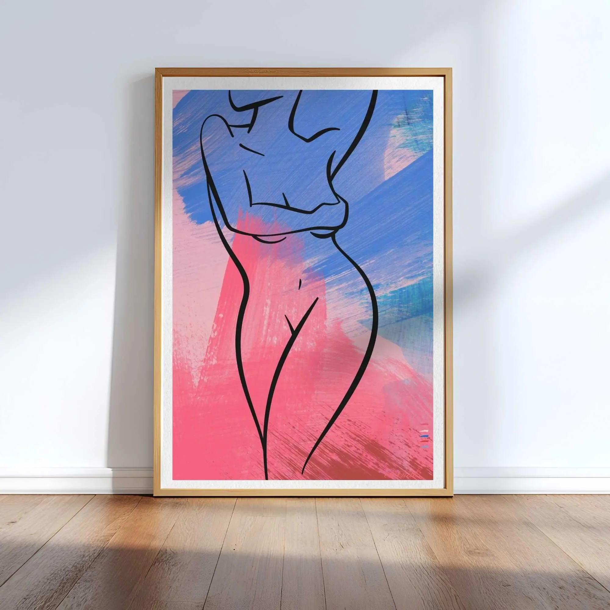 oak framed blue figure outline N10038 cnr_converted.webp