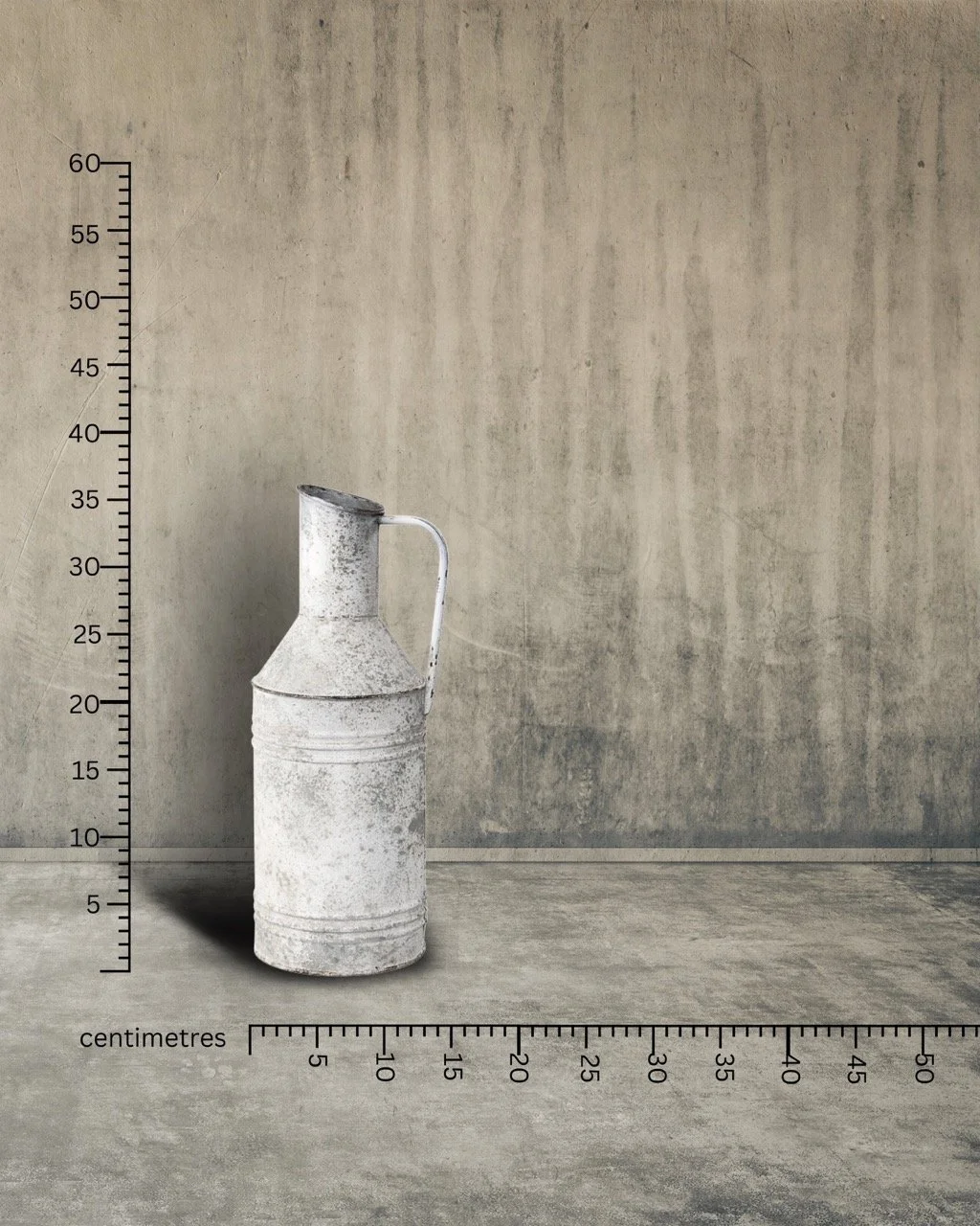 French Country Distressed White Finish Decorative Urn/Jug - Farmhouse Chic/Vintage Style Decor (36.5cm) - Eternal Art & Design Sydney - Eternal Art & Design