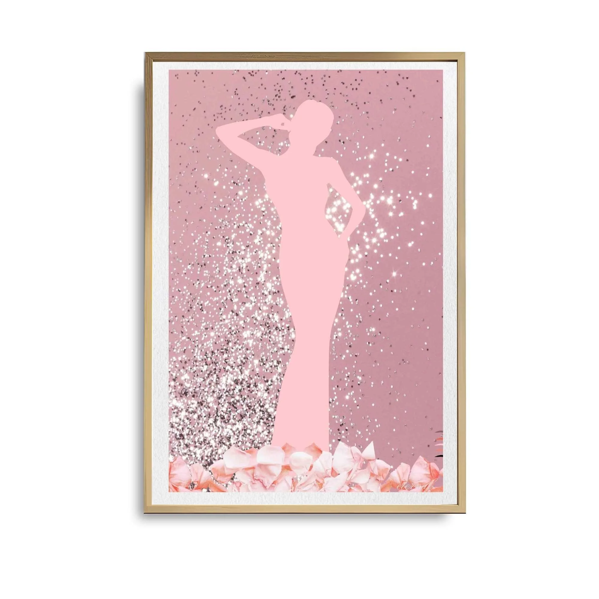 Pink Female Glitterati Stage Icon Art Print - Sydney Artist, Eternal Art Prints - Eternal Art & Design