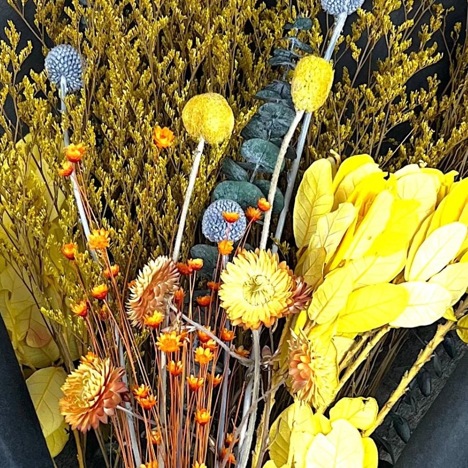 Sun-Kissed Maple Bouquet Wrapped - Eternal Stems. Handcrafted dried & preserved arrangement - Eternal Art & Design